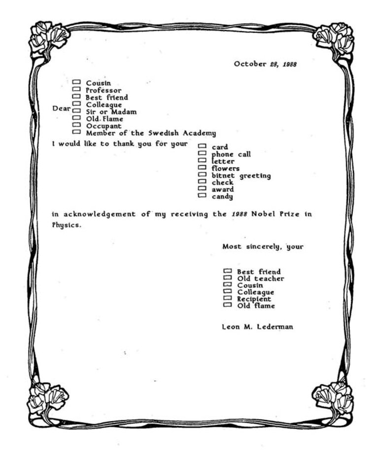 1988 NOBEL IN THE FIELD OF NEUTRINOS