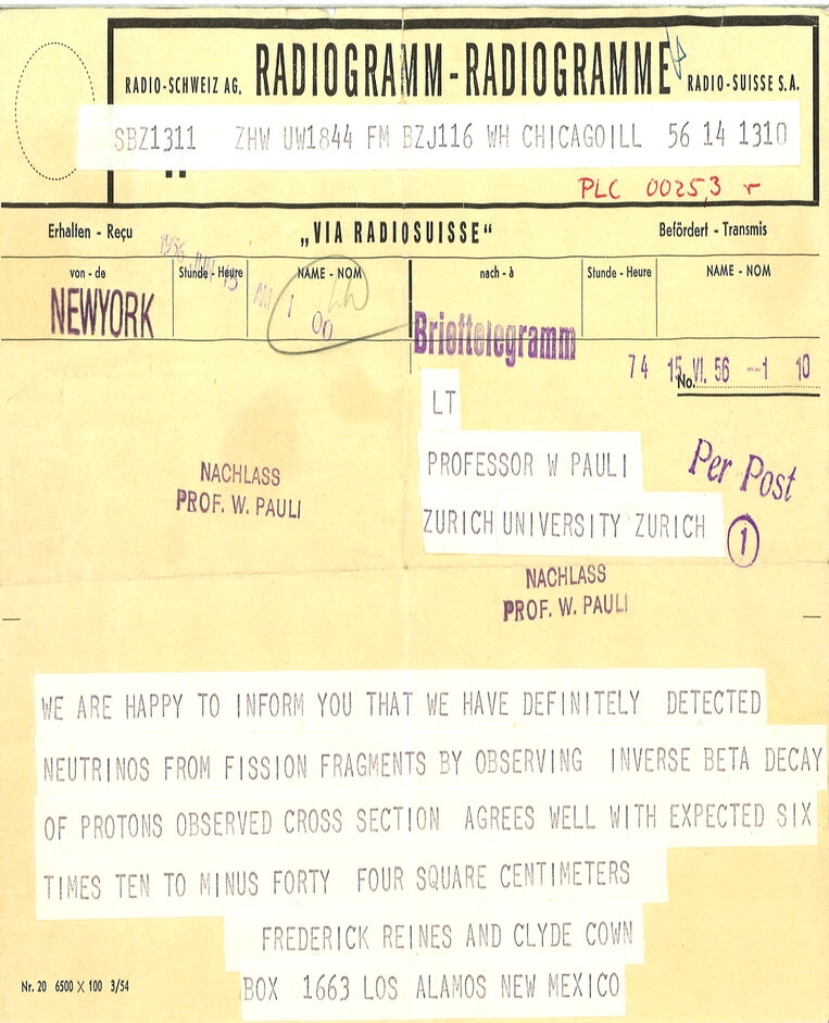 1956 EXPERIMENTAL EVIDENCE FOR THE FIRST TIME