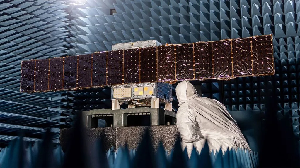The first neutrino detector in space is launched into orbit to investigate the sun's core